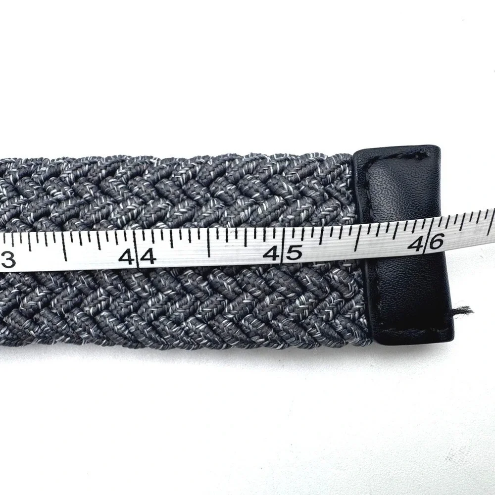 NIKE Men's Large 38-40 Gray G-Flex Woven Braided Stretch Belt Golf Adjustable